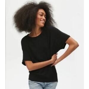Michael Stars Black Dolman Sleeve Knit Top XXL Made in USA NWOT